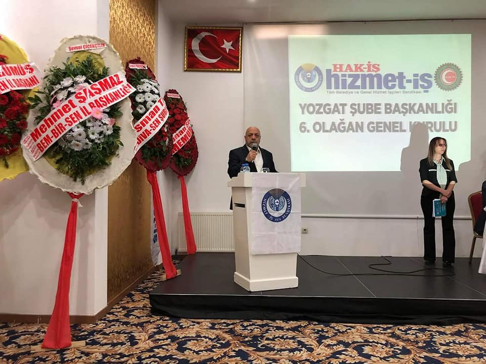 Genel Başkanımız Ömer YILMAZ Hizmet-İş Sendikası Yozgat Şubesinin 6.Olağan Genel Kuruluna ve Yeni Şube Binasının Açılışına Katıldı.